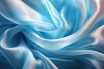 A close up of a blue and white fabric
