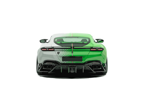 recommend clip art: Ferrari Roma Spider car icon. Isolated Ferrari rear view icon. Editorial Ferrari Roma Spider model. Vector icon