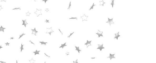 Silver stars of confetti.