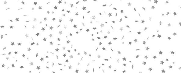Silver stars of confetti.