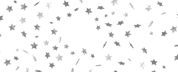 Silver stars falling from the sky. Abstract arc background. Glitter pattern for banner.