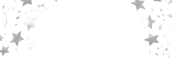 Fototapeta premium Silver stars of confetti.