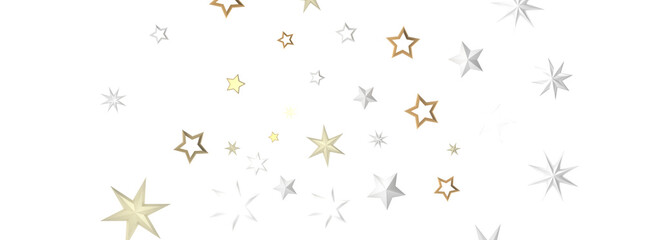 Stellar Christmas Drift: Radiant 3D Illustration Showcasing Descending Holiday Stars in Motion