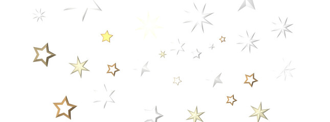 Stellar Christmas Drift: Radiant 3D Illustration Showcasing Descending Holiday Stars in Motion