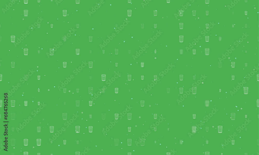 Poster seamless background pattern of evenly spaced white glass symbols of different sizes and opacity. vec