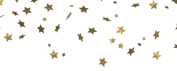 Celestial Christmas Symphony: Enthralling 3D Illustration of Falling Holiday Starbursts