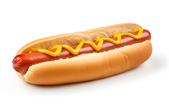 Delicious hotdog image isolated on white background