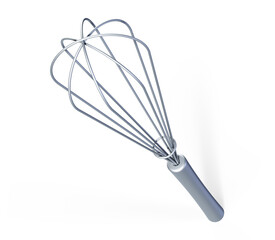 Fototapeta premium Wire whisk isolated on white background 3D render