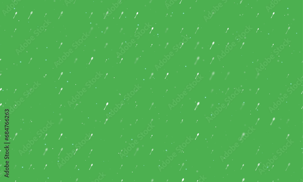 Poster seamless background pattern of evenly spaced white spoons of different sizes and opacity. vector ill