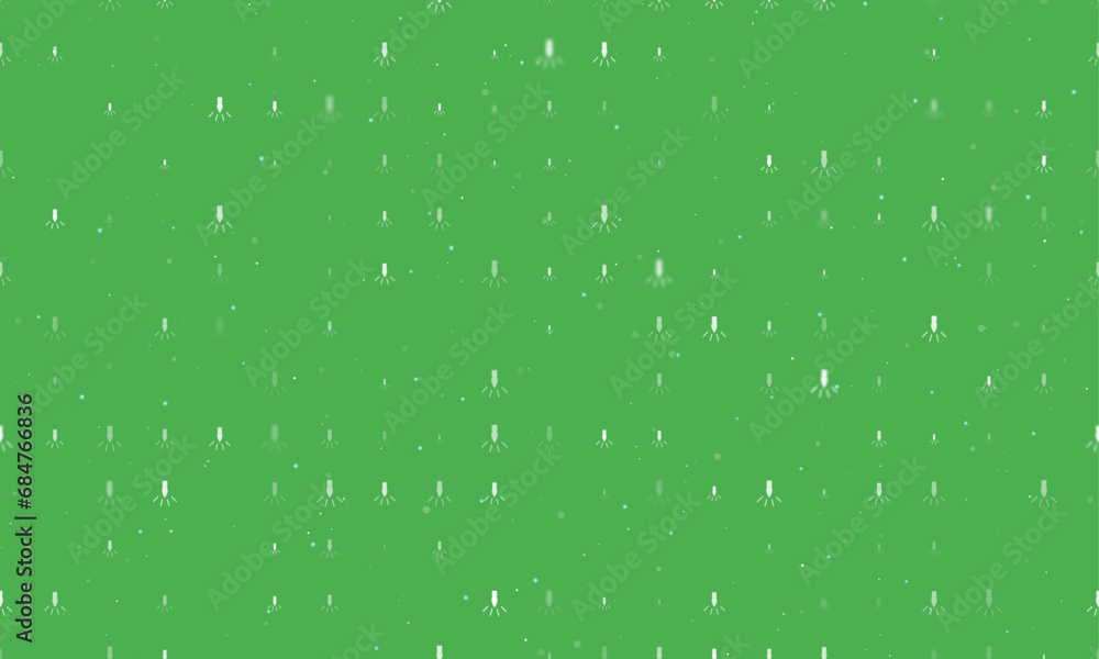 Aufkleber seamless background pattern of evenly spaced white garland light bulb symbols of different sizes and