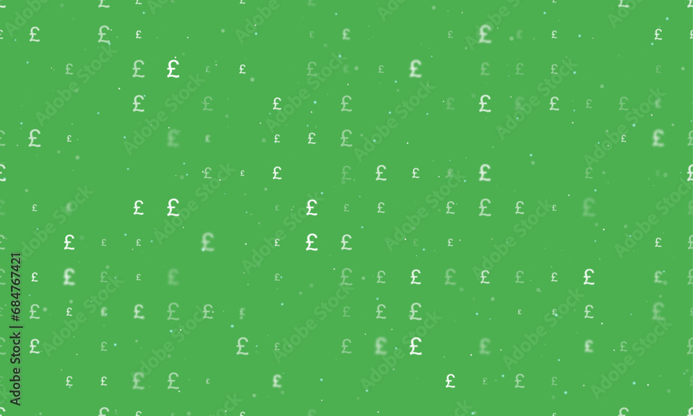 Poster seamless background pattern of evenly spaced white pound symbols of different sizes and opacity. vec