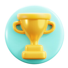 Trophy 3d Icon Illustration