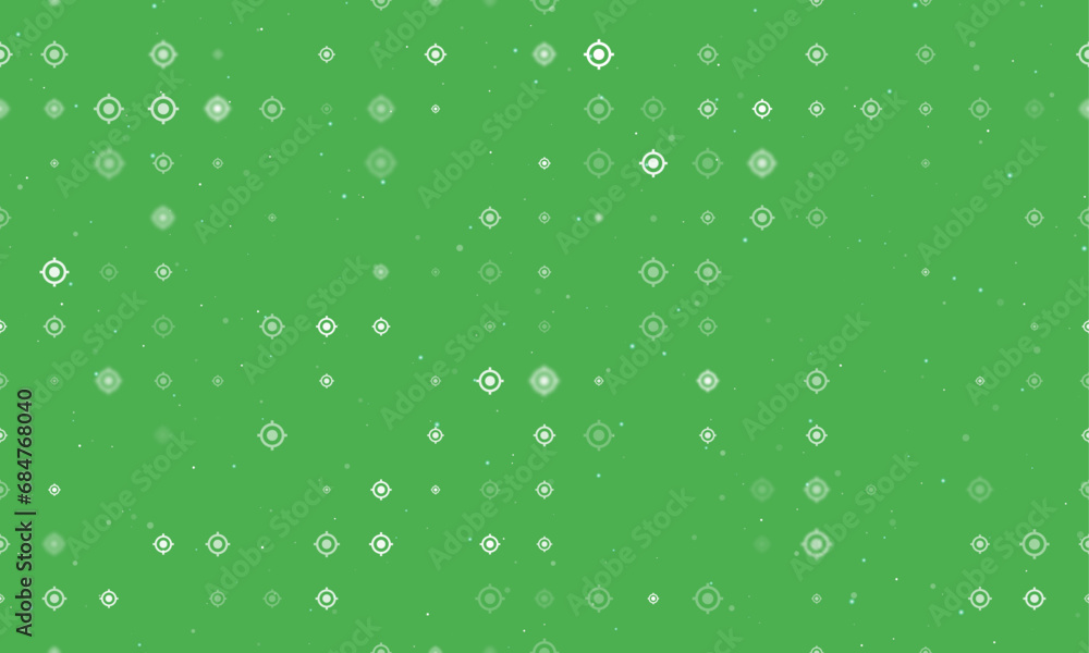 Poster seamless background pattern of evenly spaced white crosshair symbols of different sizes and opacity.