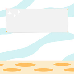 Background template for lettering in tropical style