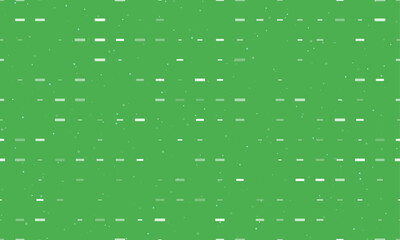 Seamless background pattern of evenly spaced white minus symbols of different sizes and opacity. Vector illustration on green background with stars