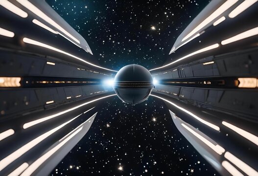 AI generated illustration of a sci-fi image showcasing the iconic stargate