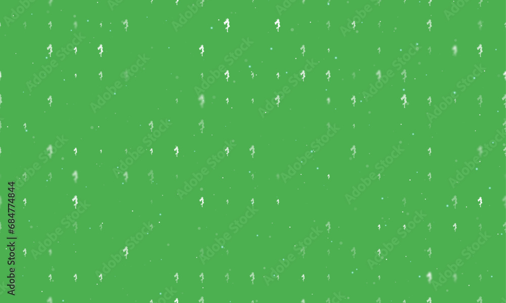 Aufkleber seamless background pattern of evenly spaced white enchantress symbols of different sizes and opacit