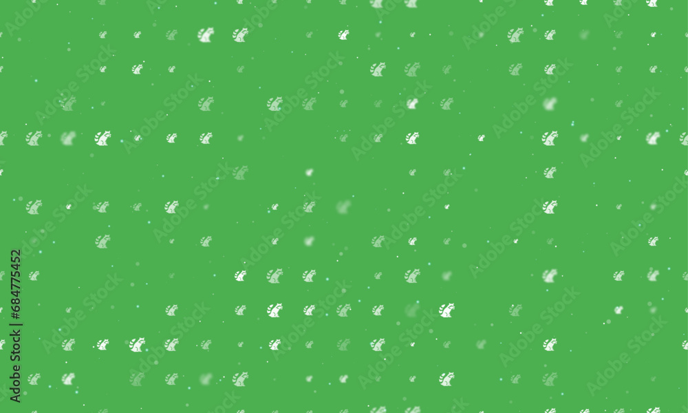 Aufkleber seamless background pattern of evenly spaced white raccoon symbols of different sizes and opacity. v