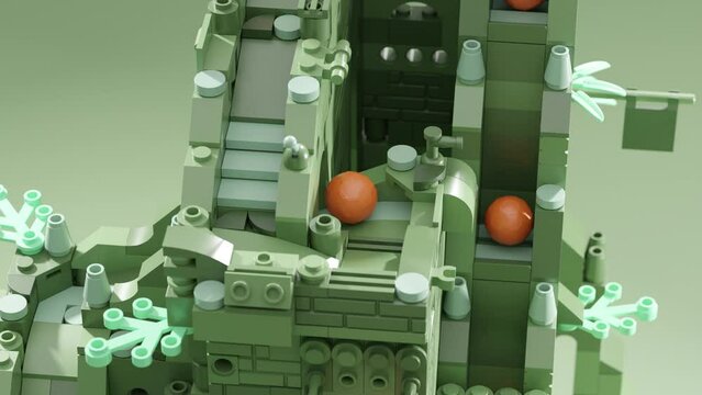 marble run 3d animation