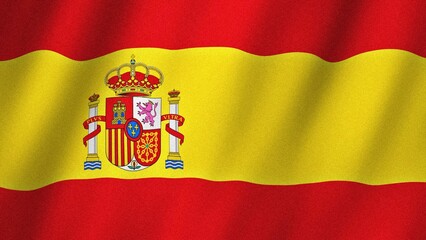 Obraz premium Spain flag waving in the wind. Flag of Spain images