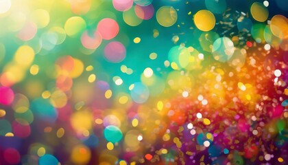 Obraz na płótnie Canvas celebration and colorful confetti party blur abstract background