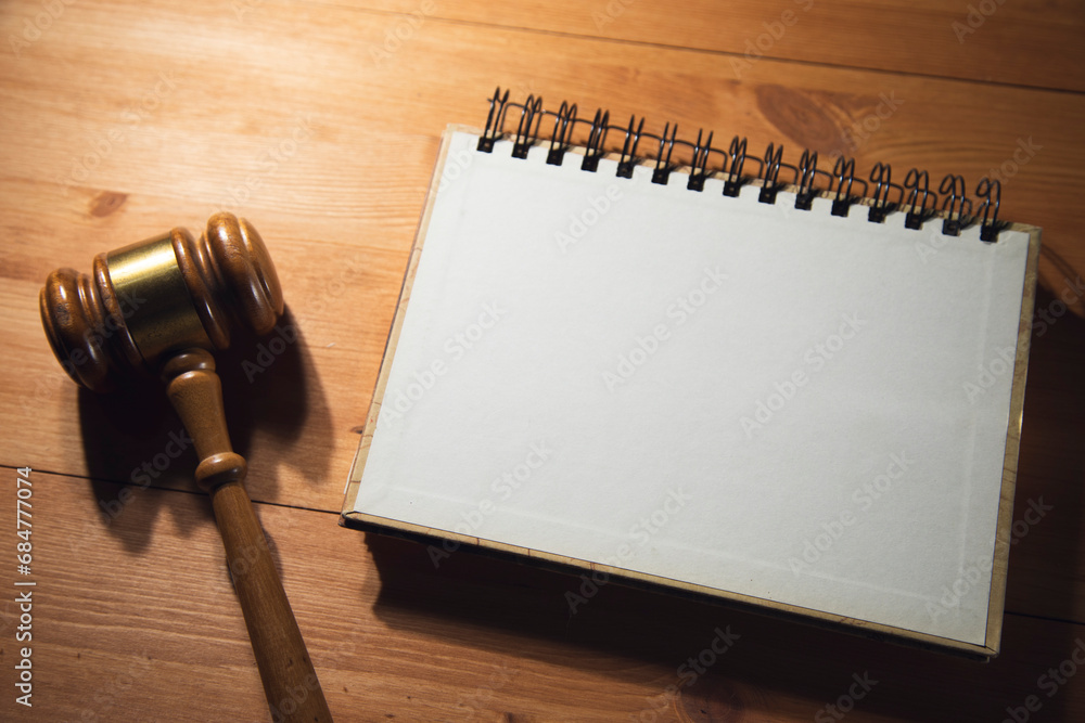 Poster open notebook on the table