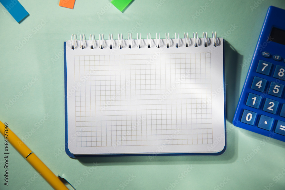 Poster open notebook on the table