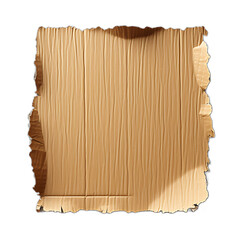 Crumpled brown paper texture on isolated & white background [created with generative AI technology]