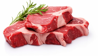 Beef Isolated on White Background

