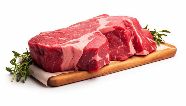 Beef Isolated on White Background

