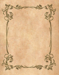 Beige neutral background with frame for text space graphics for image postcard