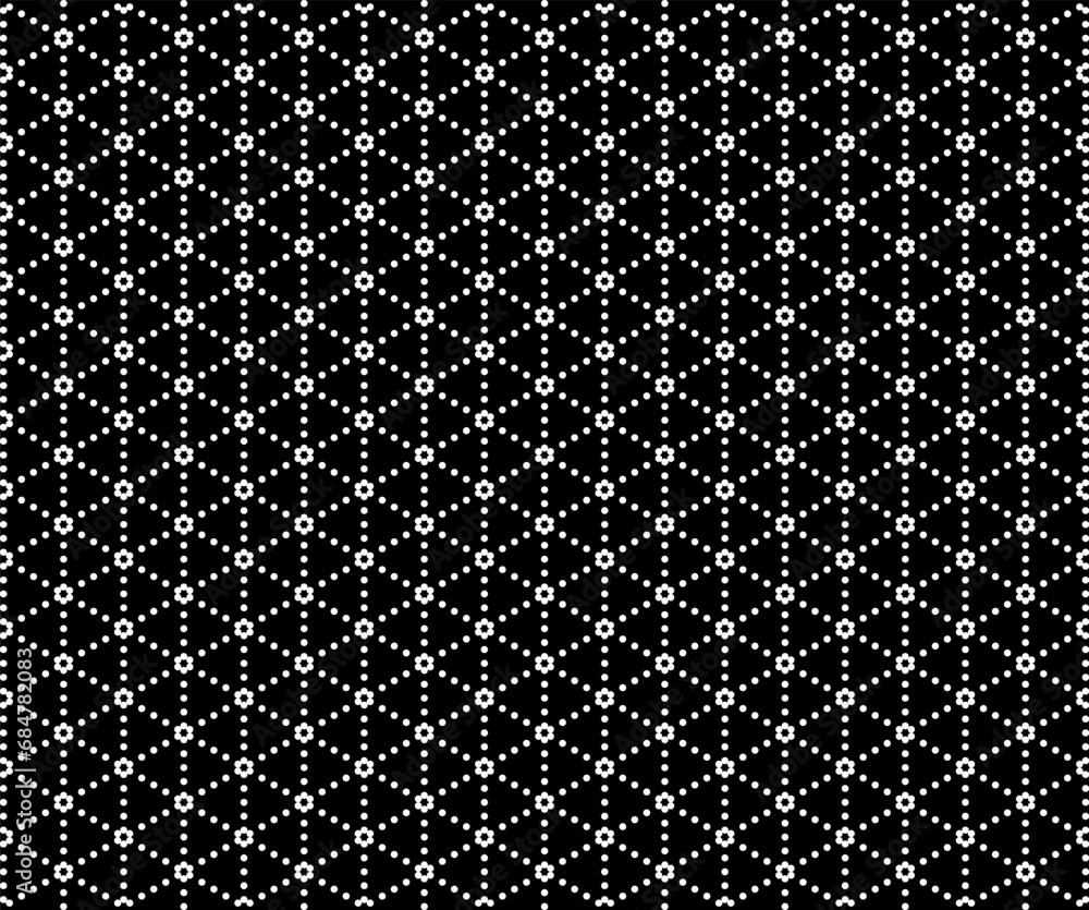 Poster abstract seamless background with white dots in diagonal lines as fabric pattern.