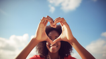 Heart Shape afro Hands 