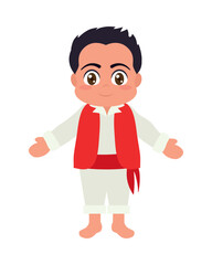 peruvian man with indigenous dress