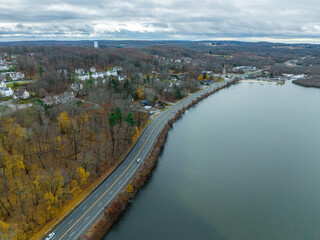 Aerial Drone of Mount Olive Budd Lake New Jersey