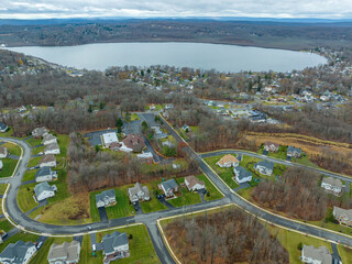 Aerial Drone of Mount Olive Budd Lake New Jersey