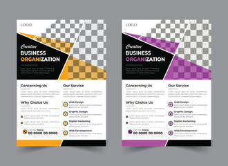 set of business flyer template with minimalist layout and modern style use. vector illustration template in A4 size	