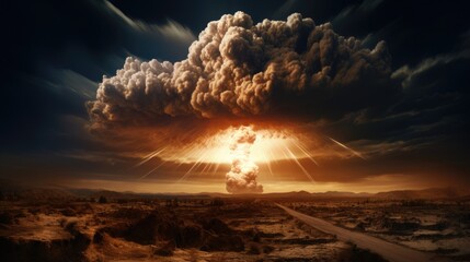 Explosion of nuclear bomb