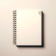 Poster Realistic spiral notebook. Workbook mockup with spiral. Blank notebook with shadow © abdel moumen rahal