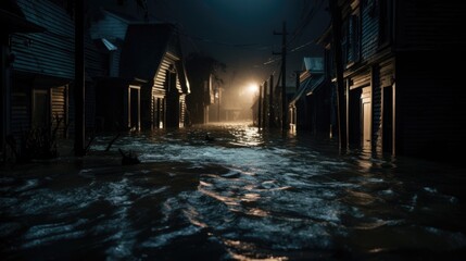 Flood. Consequences of a natural disaster. Climate change and its consequences.