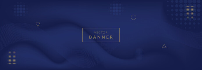 Premium background design with diagonal dark blue line pattern. Vector horizontal template for digital lux business banner, contemporary formal invitation, luxury voucher - obrazy, fototapety, plakaty