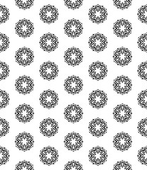 Black seamless abstract pattern. Overlay for background and backdrop. Ornamental design. PNG graphic illustration with transparent background.