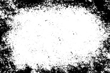 Grunge border vector texture background. Abstract frame overlay. Dirty and damaged backdrop. Vector graphic illustration with transparent white. EPS10.