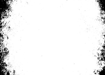 Grunge border vector texture background. Abstract frame overlay. Dirty and damaged backdrop. Vector graphic illustration with transparent white. EPS10.