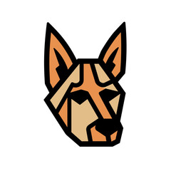 Fototapeta premium German Shepherd Alsatian - Minimalist Logo Design