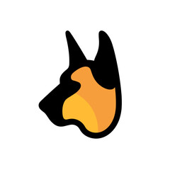 German Shepherd Alsatian - Minimalist Logo Design