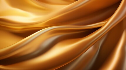 Gold silk or fabric with metallic reflexes foundation 3d outline rendering