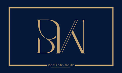 Alphabet Letters Logo BW or WB Monogram