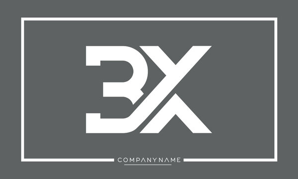 Alphabet letters icon logo BX or XB monogram