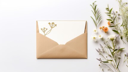Save the date wedding concept by copying and pasting an envelope